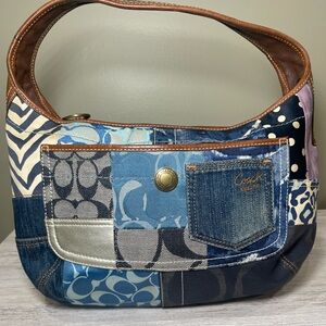 Coach denim hobo bag